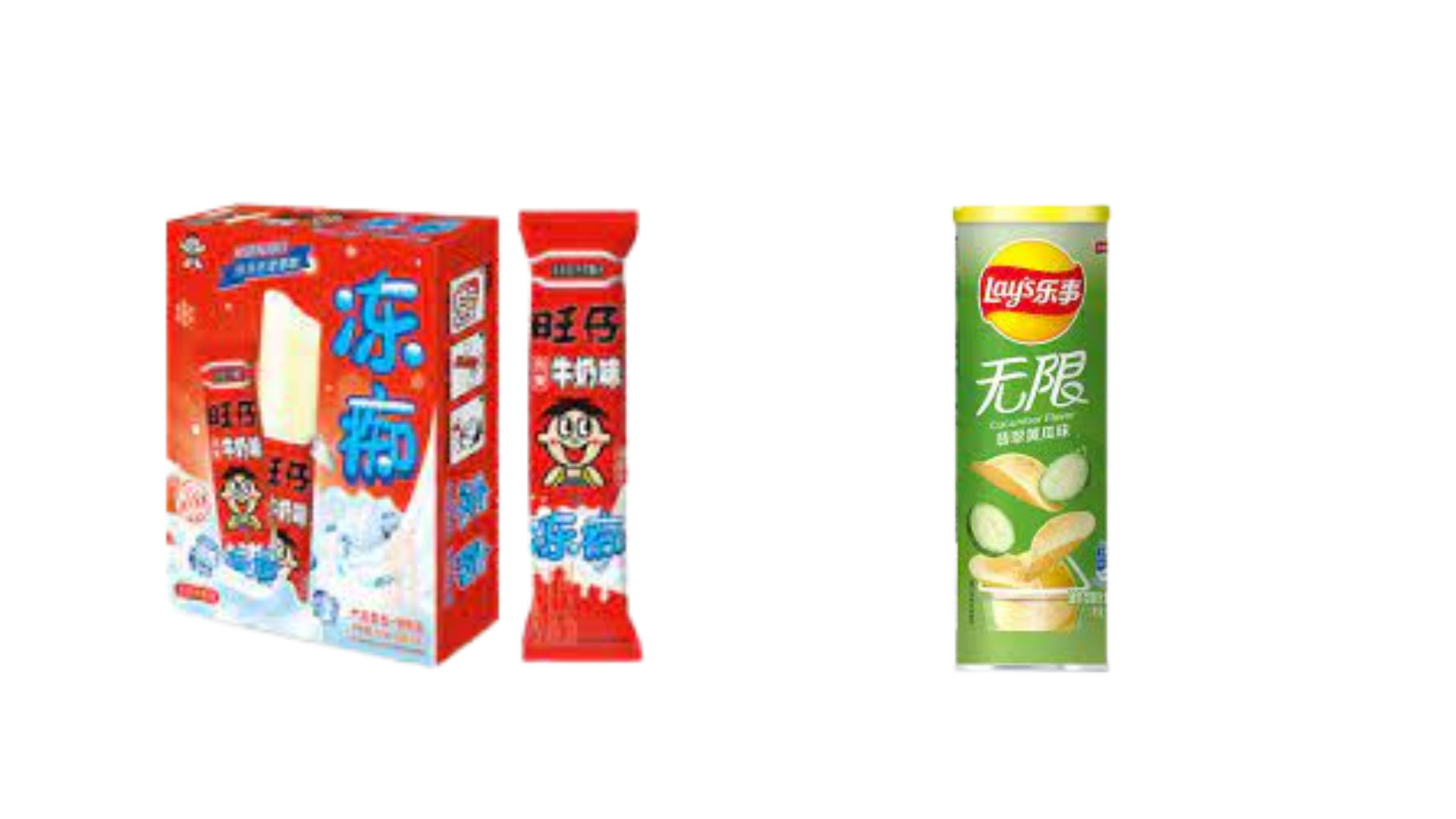 FOREIGN TASTE BUDS Want Want Milk Icecream & Lay's Cucumber Pringles